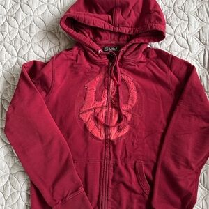 Lucky Red Hoodie with Embroidered Logo